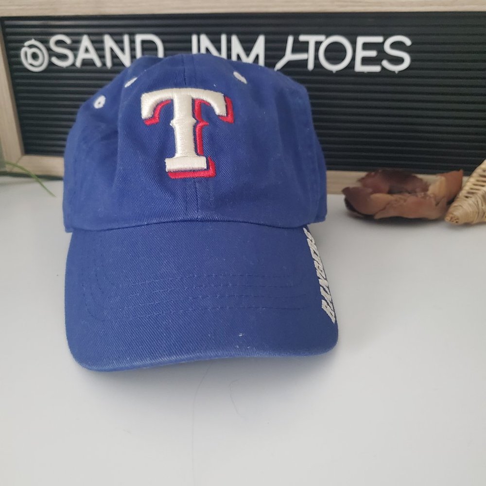 MLB Official Texas Rangers Logo Hat Blue Adjustable Kids/Ad…